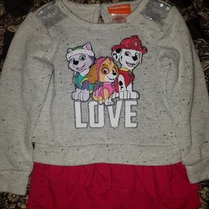 Paw Patrol 2T toddler girls shirt-dress